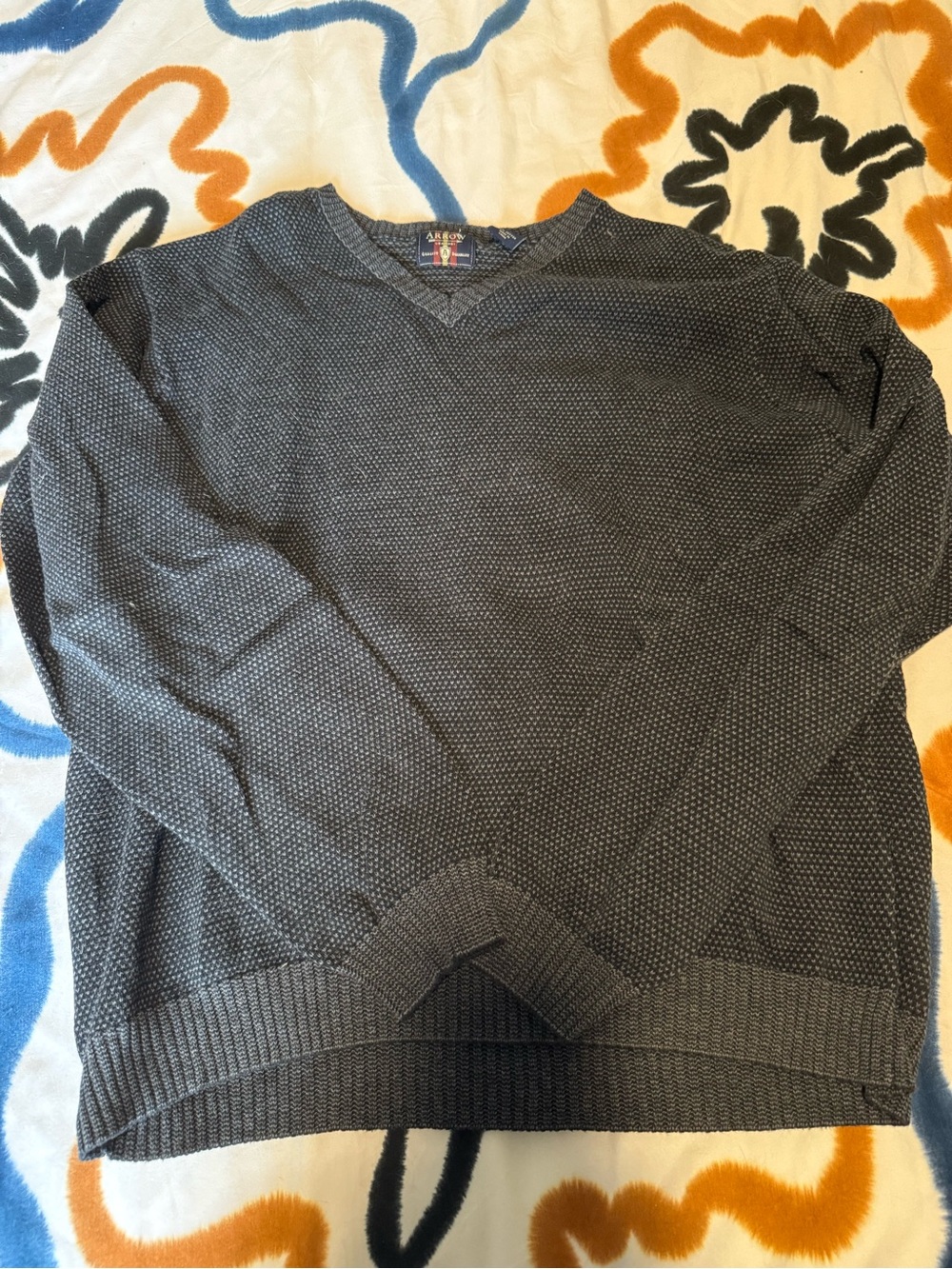 Arrow Unisex Gray Chunky Vintage Sweater Size M